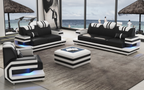 Aura Leather Sofa Set with LED Light | Modern Designer Living Room Set
