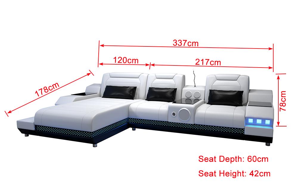 Celsius Mini Modern Leather Sectional