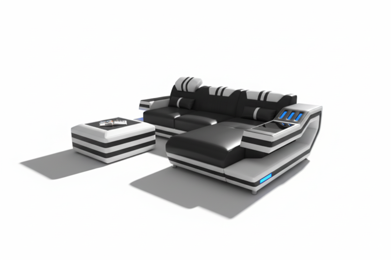 Aura Compact Sectional long shadow