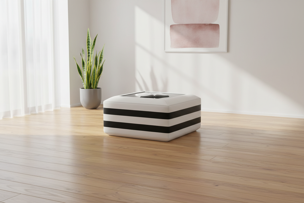 Coffee table in minimalist room