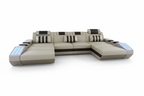 Cosmo U Shape Modern Leather Sectional - Close-Up Detail