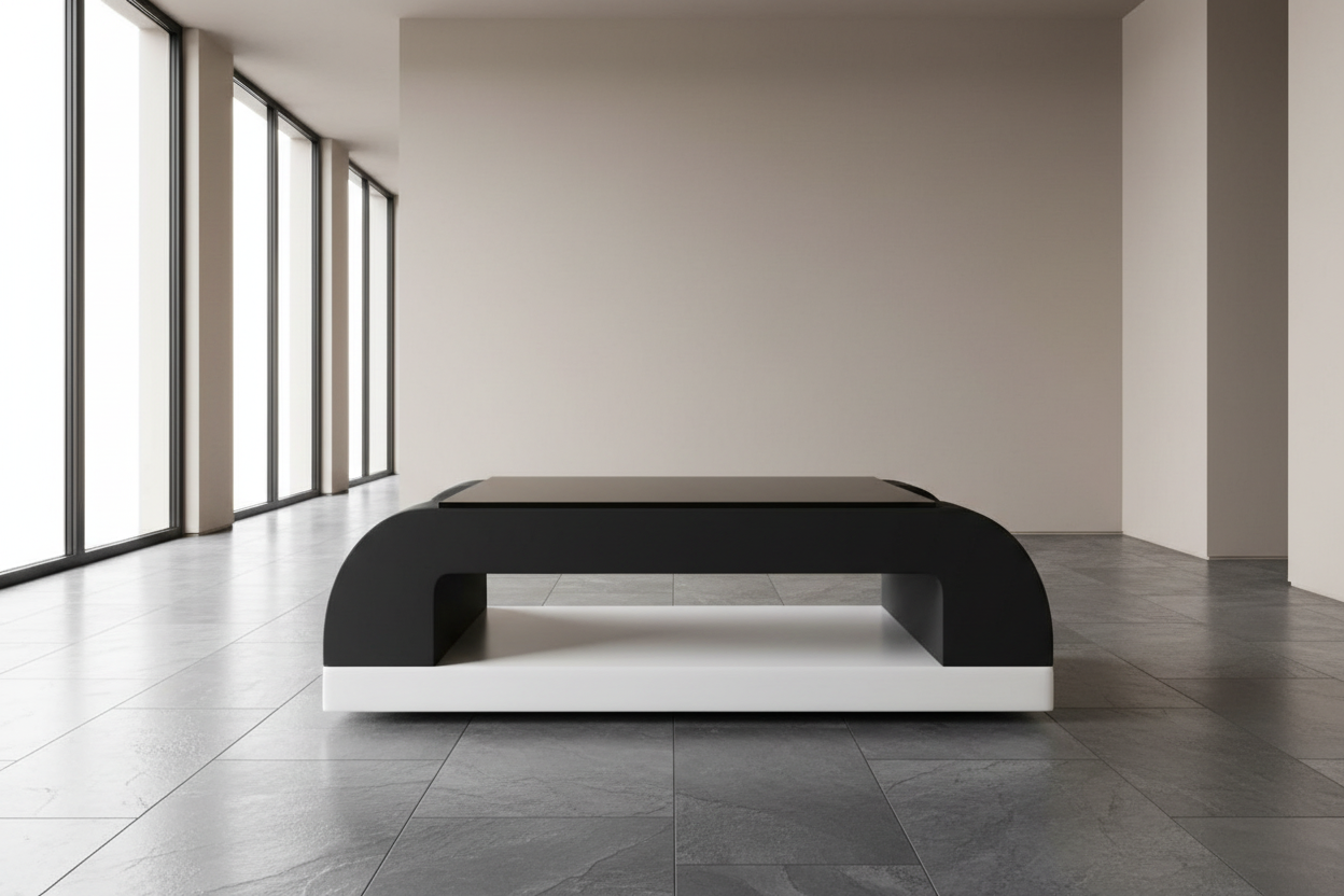 Curved Coffee Table Image 5