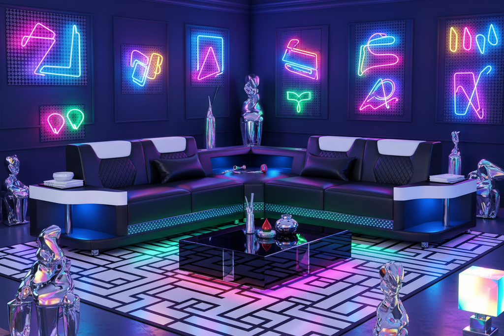 NEXA Corner Sectional - Neon Art